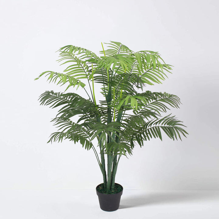  Tradala 4’3” Lush Artificial Tree Large Palm 130cm / 4ft 3” Tall with Dense Leaves - For Home Living Room Indoors 