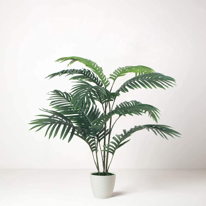  Tradala 3’ Lush Artificial Tree in White Pot - Palm 90cm / 3ft Tall For Home Living Room Indoors 