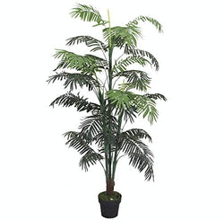 Tradala 5’ Lush Artificial Tree Large Palm 150cm / 5ft Tall with Dense Leaves - For Home Living Room Indoors