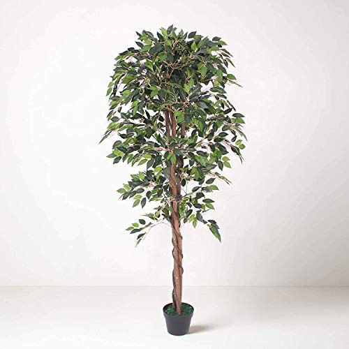 Goplus 4FT Artificial Ficus Silk Tree, Potted Fake Nepal